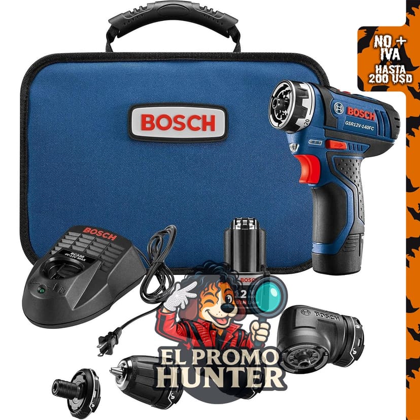 Sistema de taladro/atornillador Bosch GSR12 V 140fcb22 12 V, max Flexiclick 5 en 1.