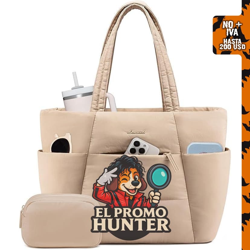 LOVEVOOK Bolsa de mano acolchada con soporte para tazas de 40 onzas.
