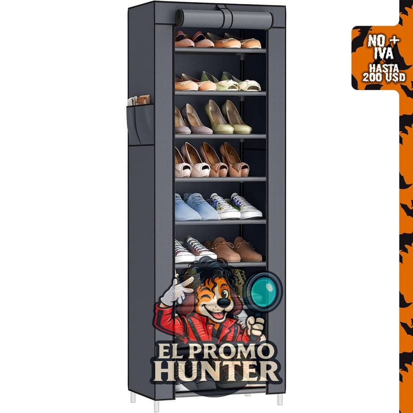 SONGMICS Estante para zapatos de 10 niveles con cubierta, capacidad para 20 pares.
