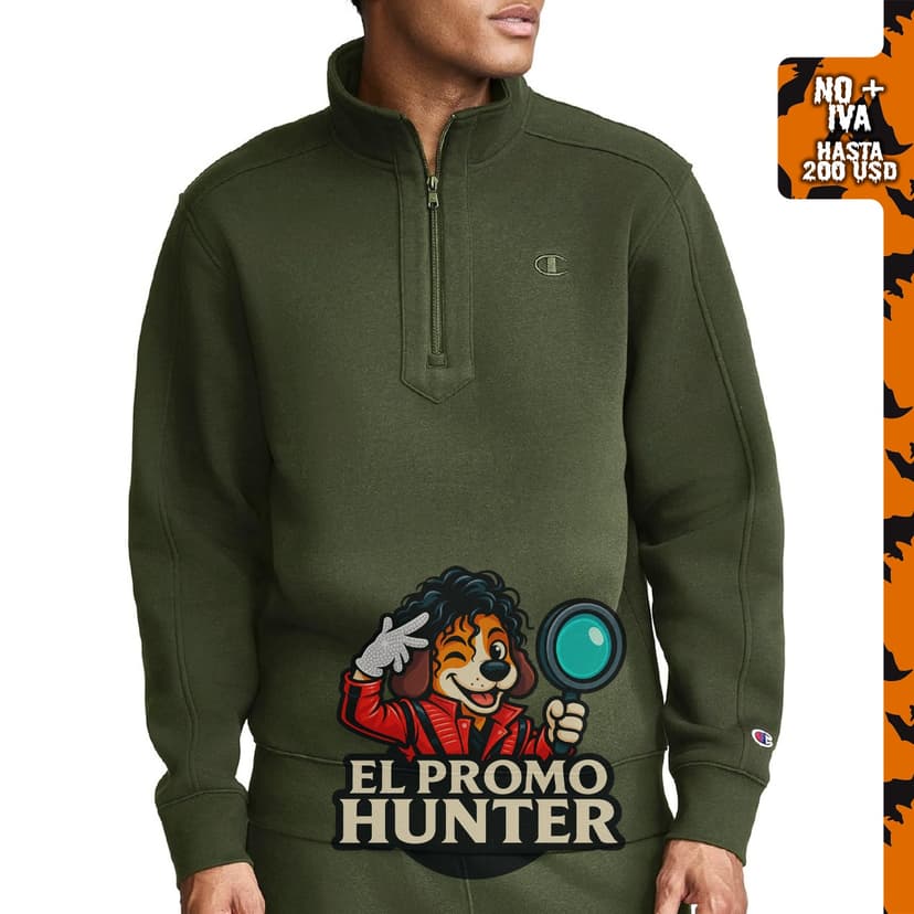 Champion Forro polar Powerblend con cremallera de un cuarto para hombre.