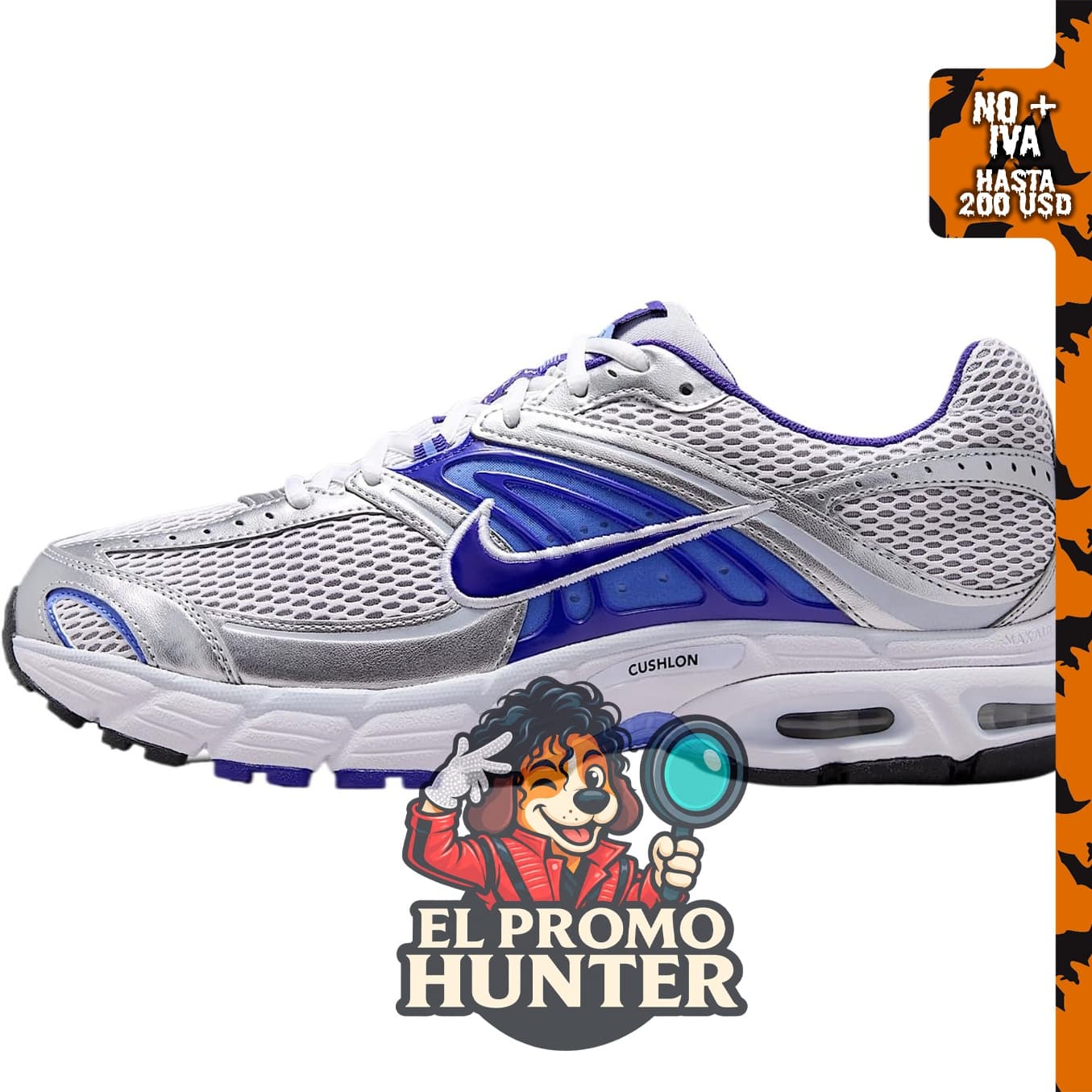 Zapatillas Nike Air Max Moto 2K para hombre en color blanco, gris y azul.