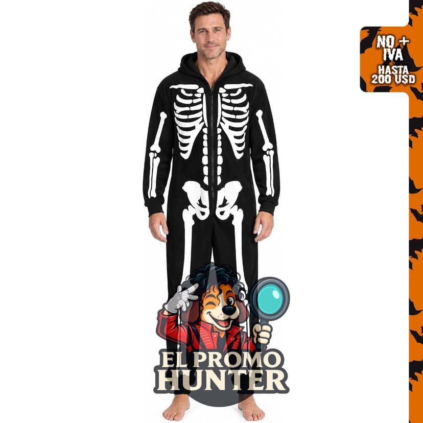 Just Love Disfraz de esqueleto de Halloween con capucha para mujer.