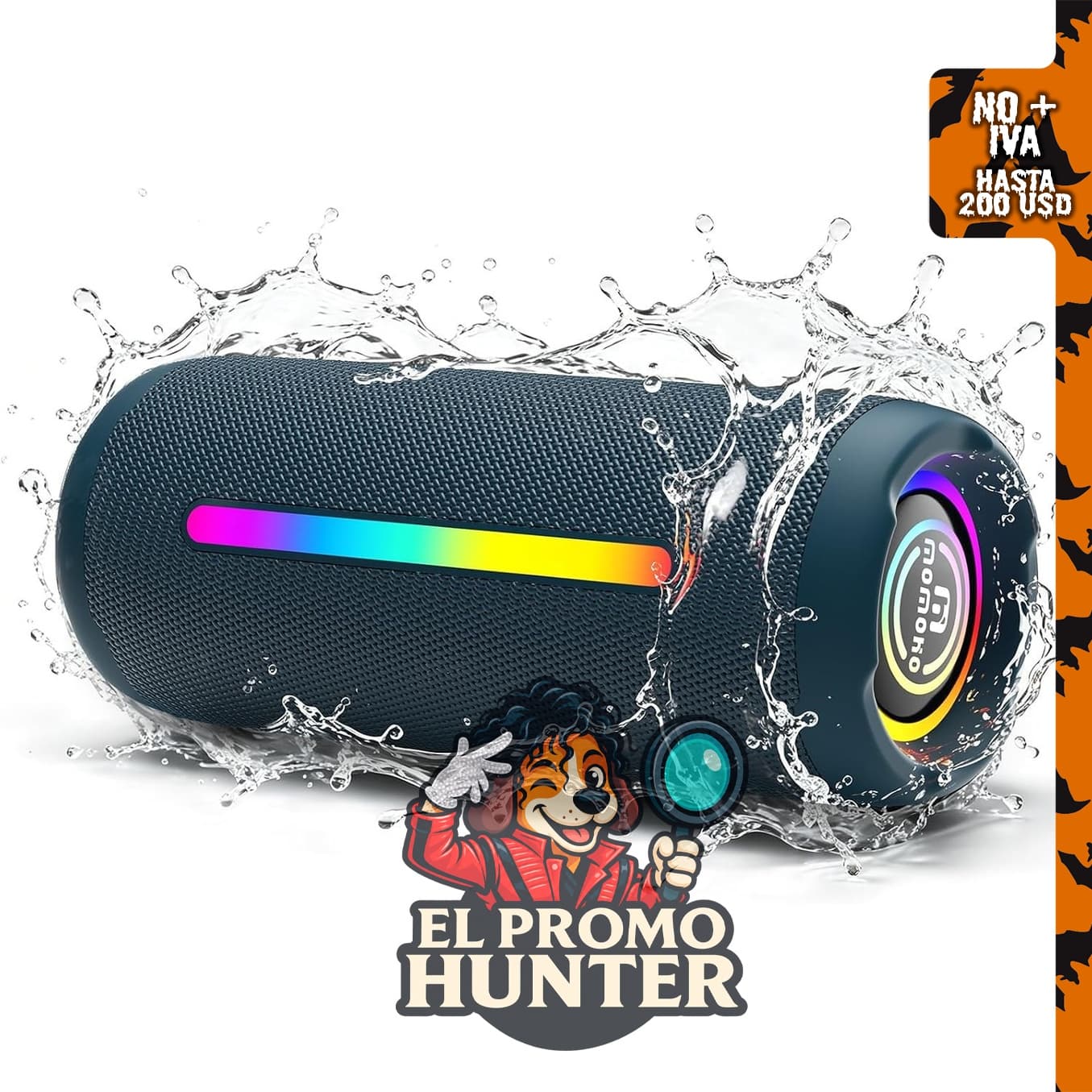 Altavoz Bluetooth portátil impermeable IPX7 de 30 W con Bluetooth 5.4 y modo ecualizador.