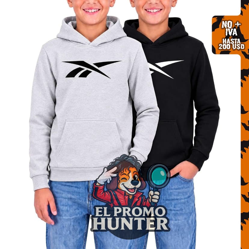 Reebok paquete de 2 sudaderas con capucha de forro polar para niños.