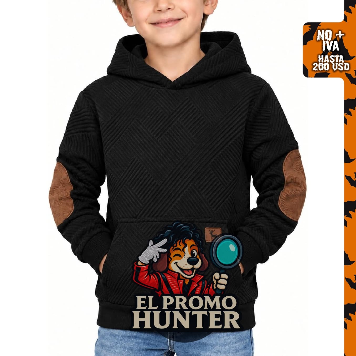 ZITY Sudaderas con capucha y manga larga con textura para niños de 6 a 15 años.