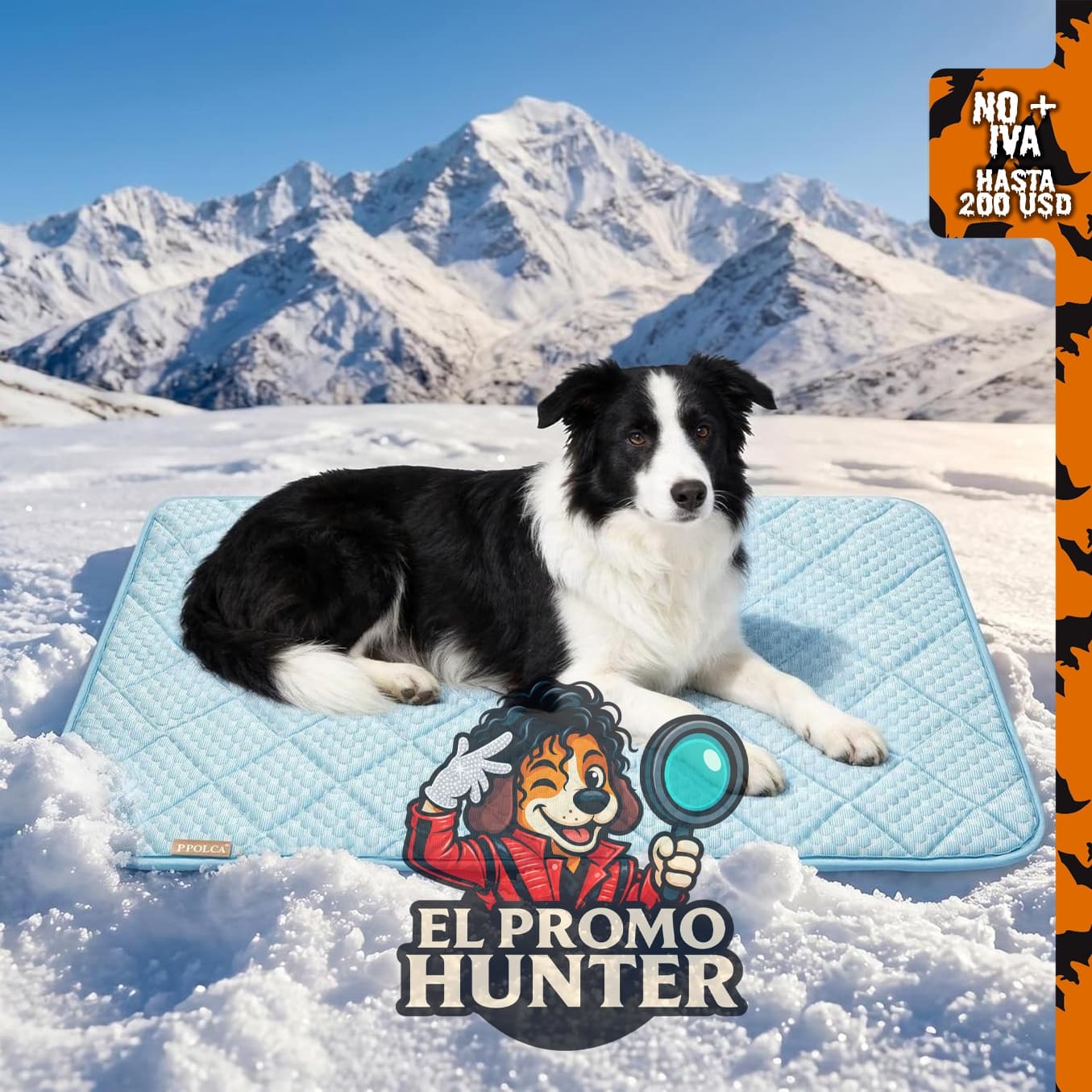 PPOLCA Alfombrilla de enfriamiento impermeable para perros grandes 23x35 cm.