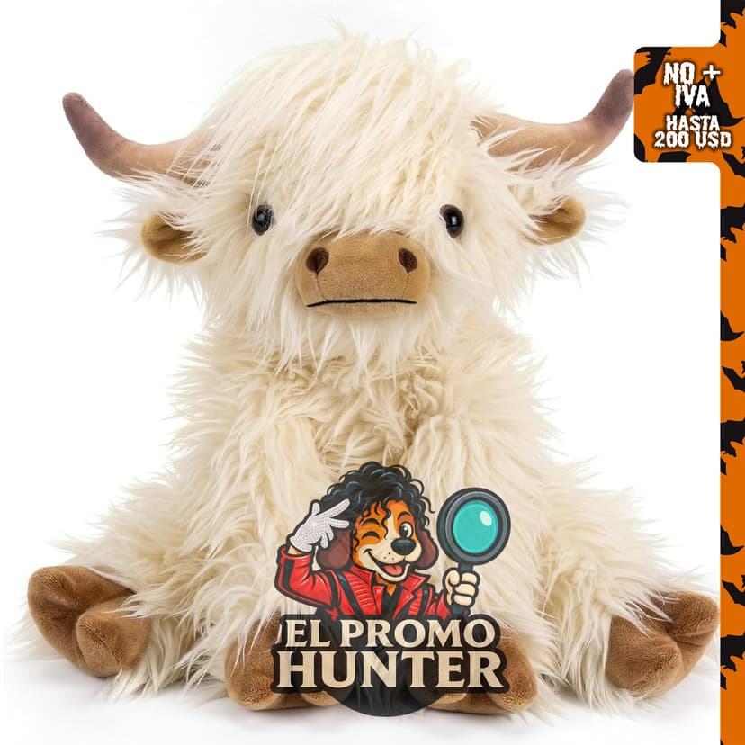 Highland Cow - Peluche de vaca de las tierras altas, apto para microondas, con peso y aroma a lavanda.
