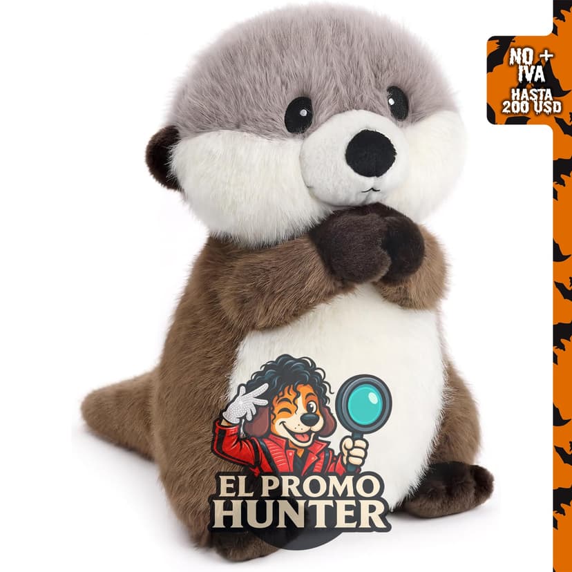 Peluche de nutria marina, juguete suave y acogedor para microondas, 30 cm
