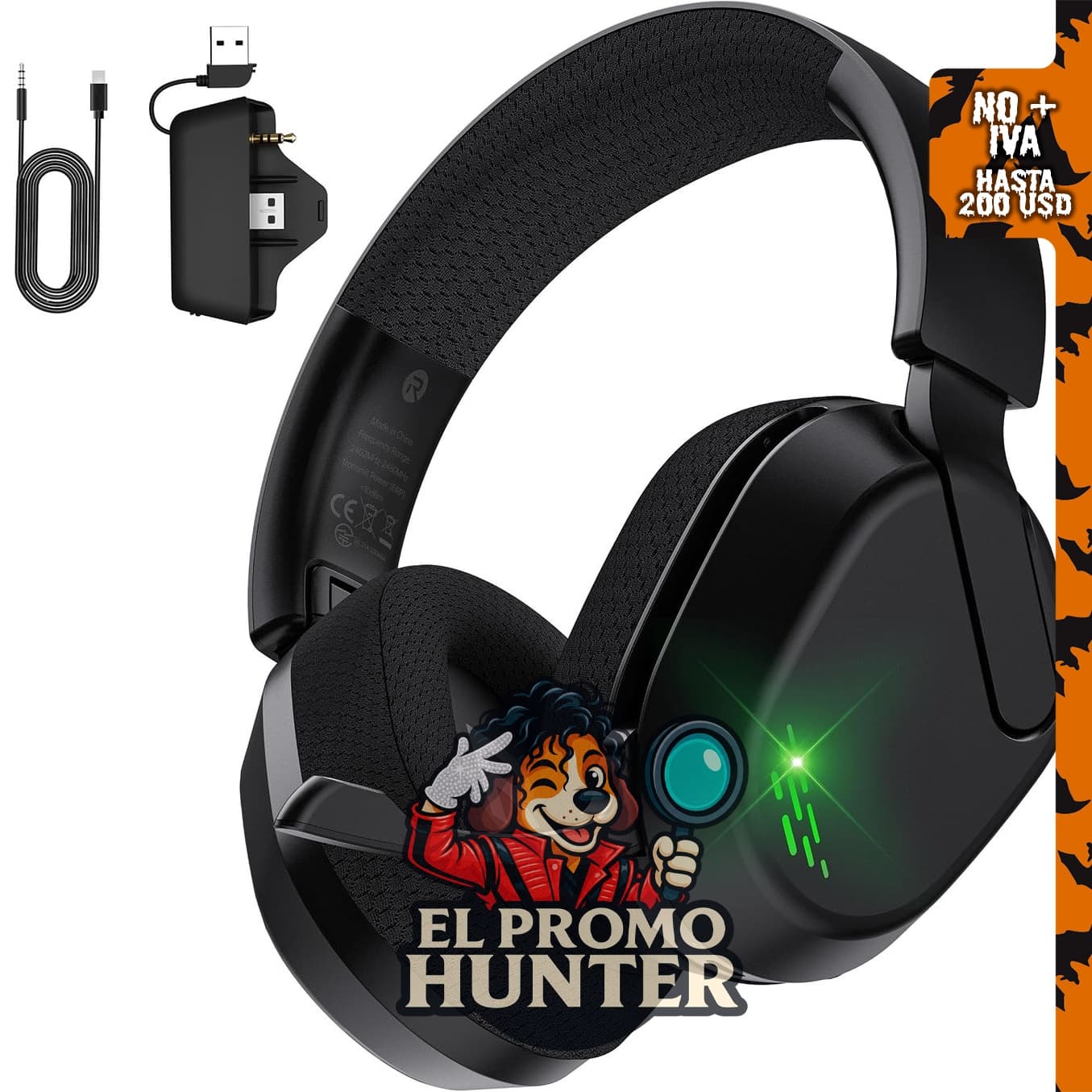 Gvyugke Auriculares Inalámbricos para Xbox Series X/S, Xbox One, PS5 - Negro.