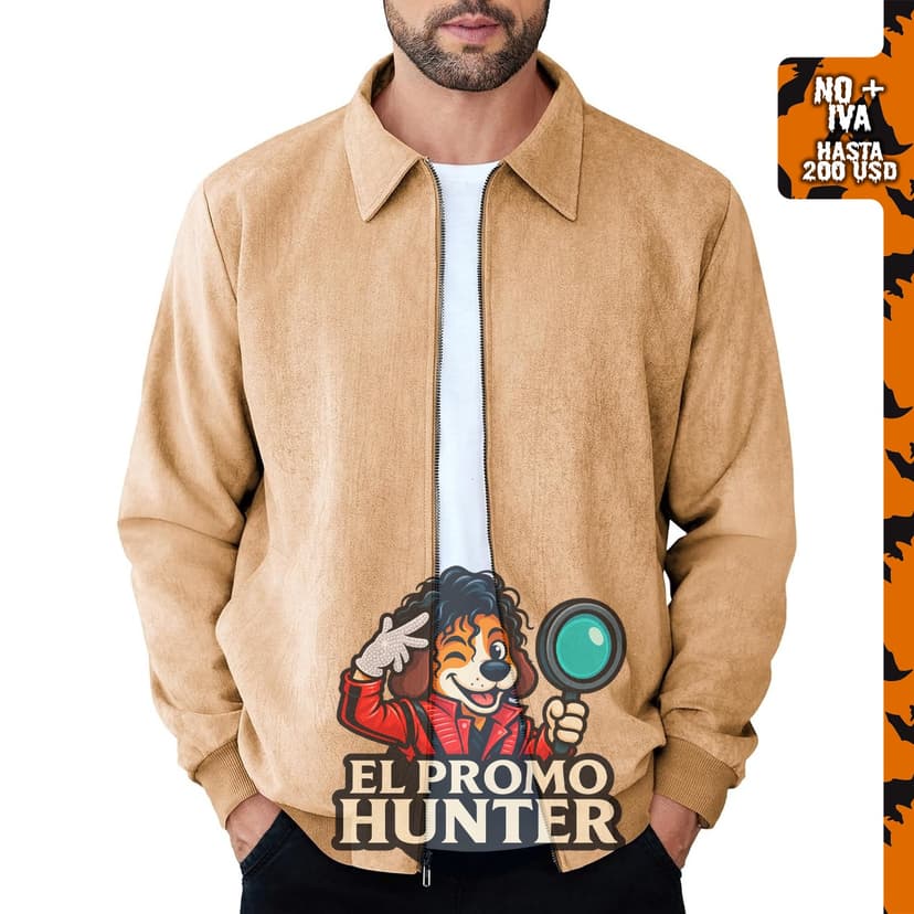 Chaqueta bomber casual de ante para hombre, ligera, con cremallera completa, de piel sintética.