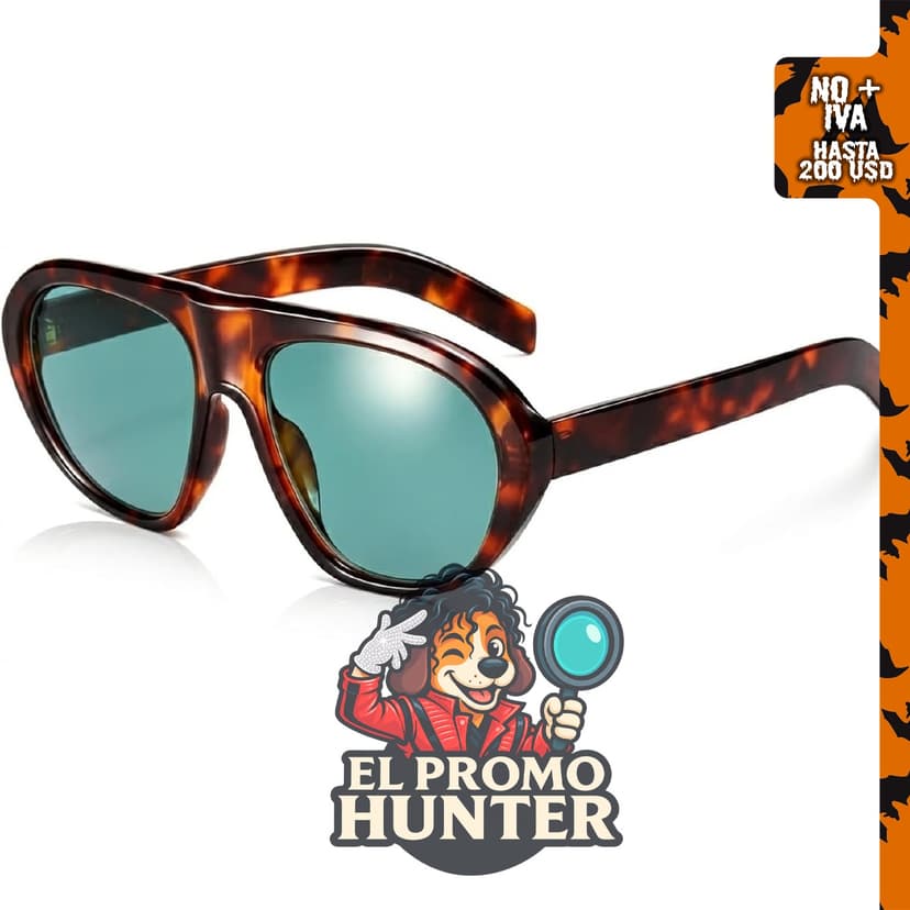 Gafas de sol estilo aviador grandes, redondas y retro para mujeres y hombres.
