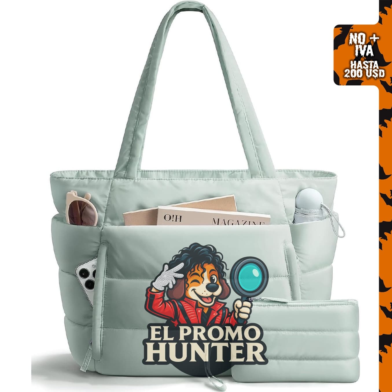 Bolsa Tote Acolchada para Mujeres, ligera y esponjosa, adecuada para trabajo, escuela y viajes.
