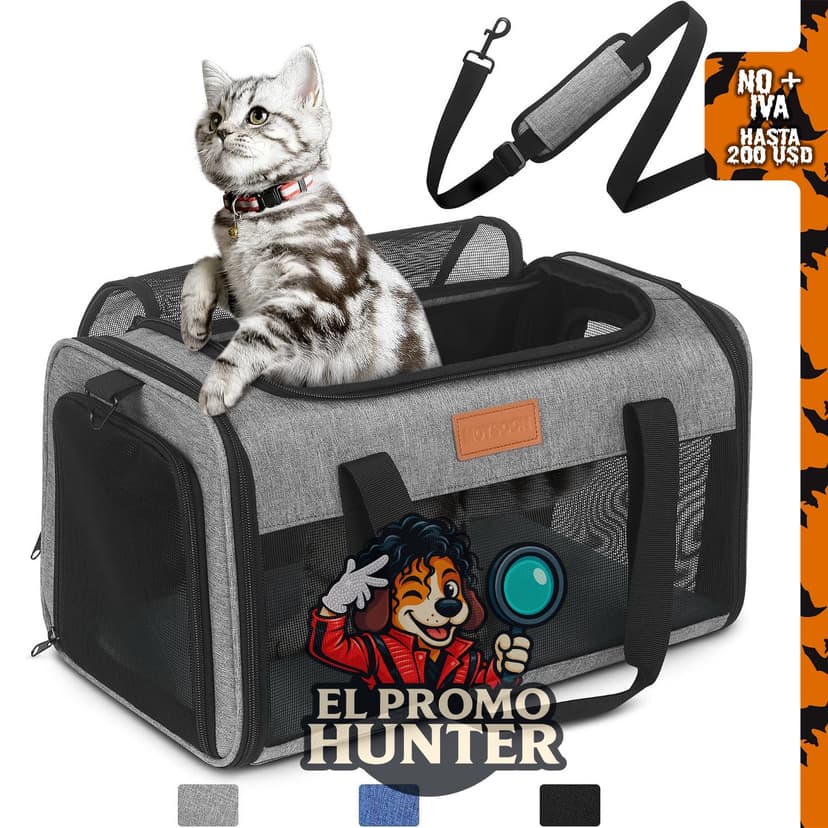 PETUX Transportador de mascotas aprobado por aerolíneas para gatos pequeños.