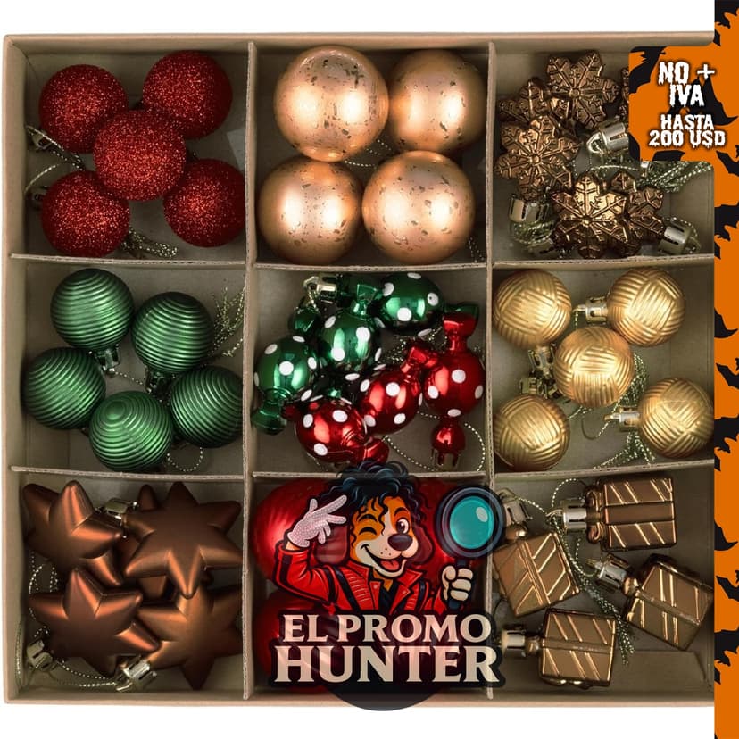 DecorbyHannah - Juego de adornos de Navidad de 45 quilates.