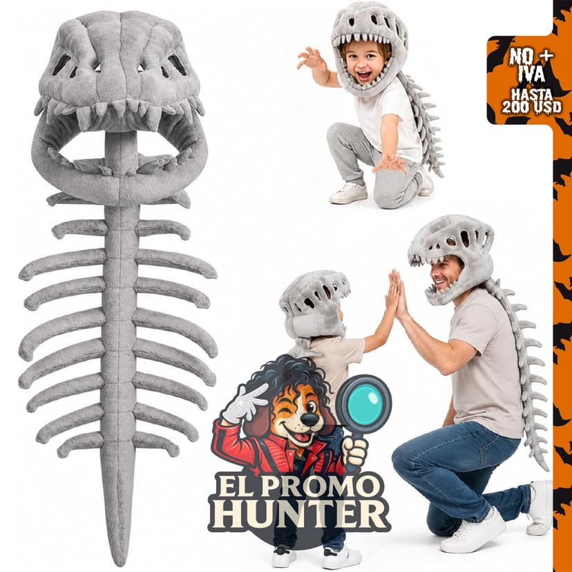 Disfraz de esqueleto de dinosaurio para niños, marca PINSHILE.