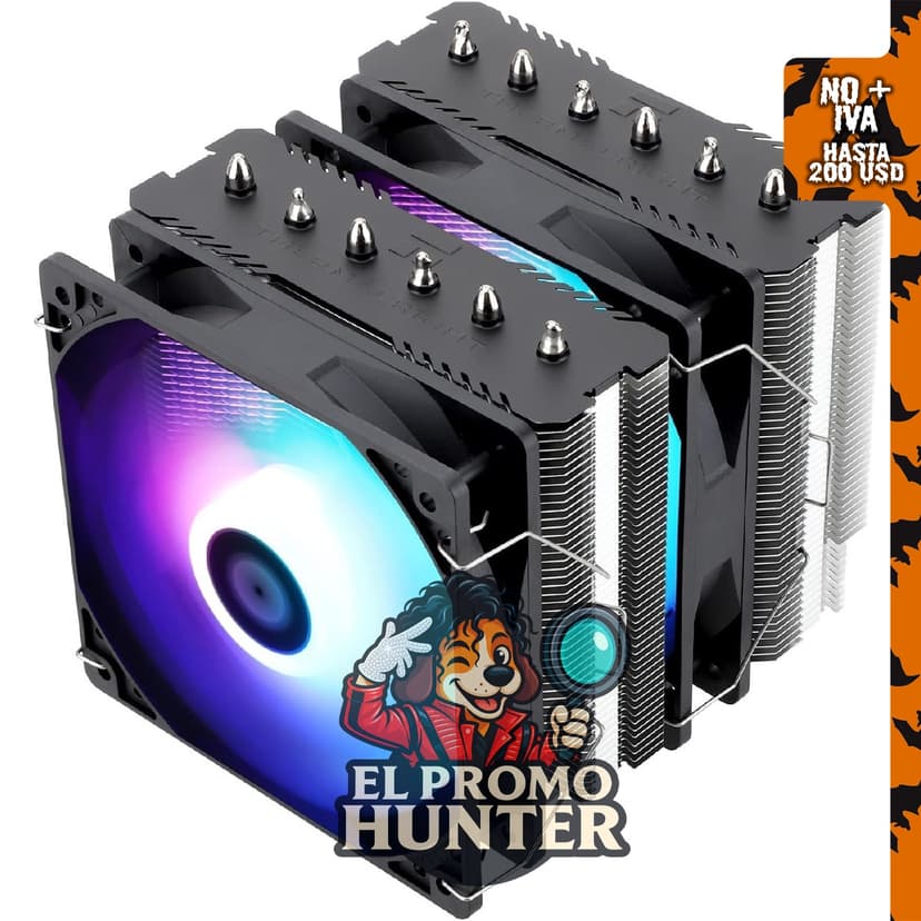 Thermalright Peerless Assassin 120 SE ARGB, enfriador de aire para CPU con 6 tubos de calor y ventilador dual.