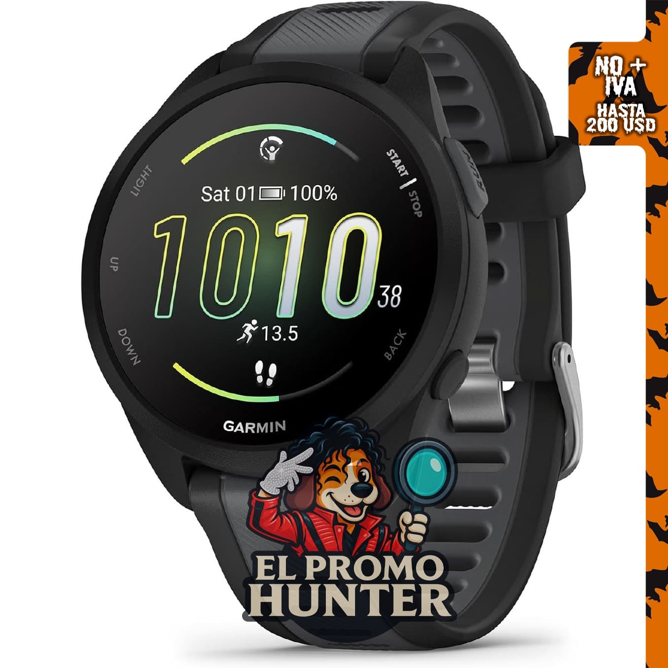Garmin Forerunner 165, reloj inteligente para correr con pantalla AMOLED y métricas de entrenamiento.