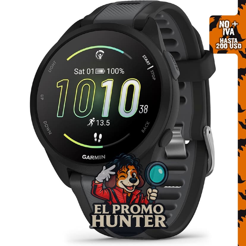 Garmin Forerunner 165, reloj inteligente para correr con pantalla AMOLED y métricas de entrenamiento.