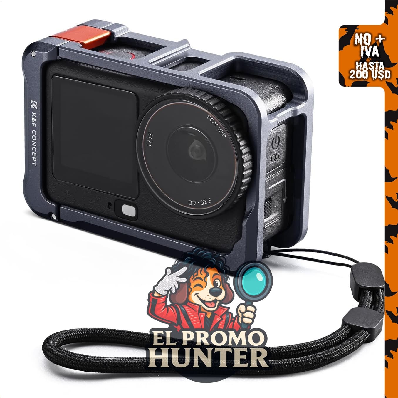 K&F CONCEPT Jaula ultraligera para cámara DJI Osmo Action 6.