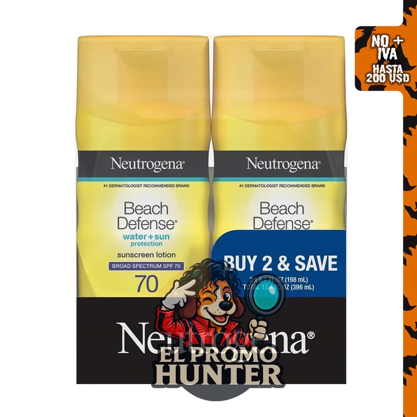 Neutrogena Beach Defense Loción de protección solar SPF 70, 198 ml