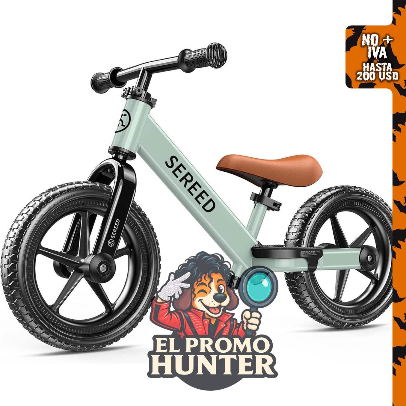 Bicicleta de Equilibrio SEREED para niños de 2 a 5 años, sin pedales, ajuste sin herramientas.