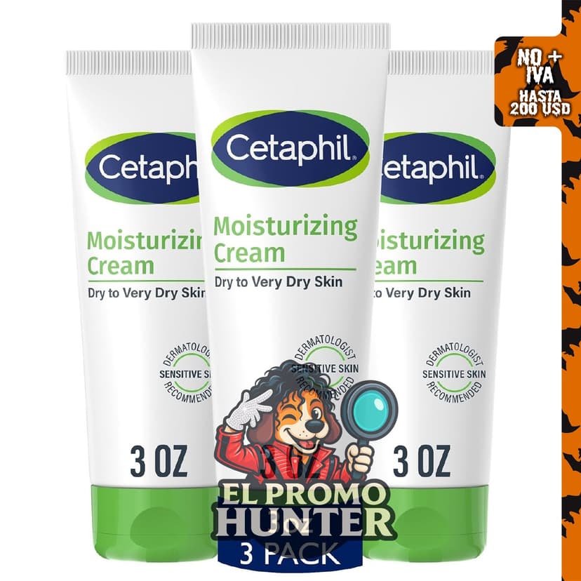 Cetaphil Crema hidratante para piel sensible, sin fragancia, 85 g.