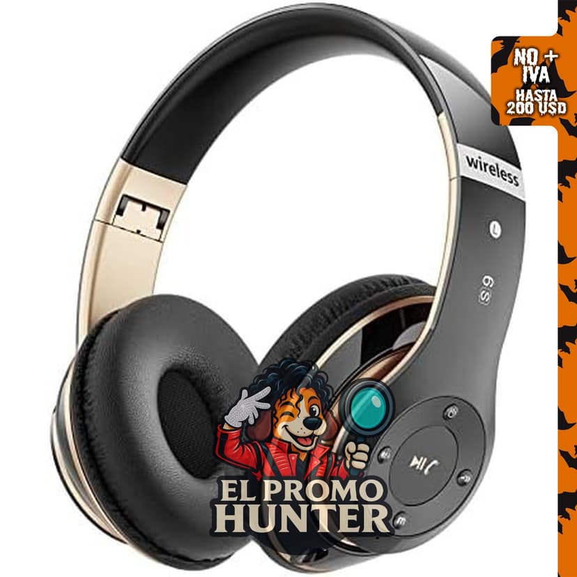 Auriculares Bluetooth 6S, inalámbricos, con 40 horas de reproducción y micrófono.