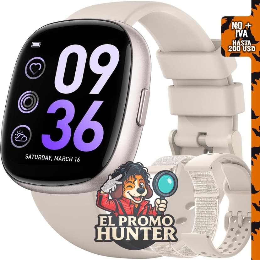 AKUMAKA Reloj inteligente para mujer de 1.83 pulgadas, con Bluetooth, monitor de sueño y frecuencia cardíaca, IP67.