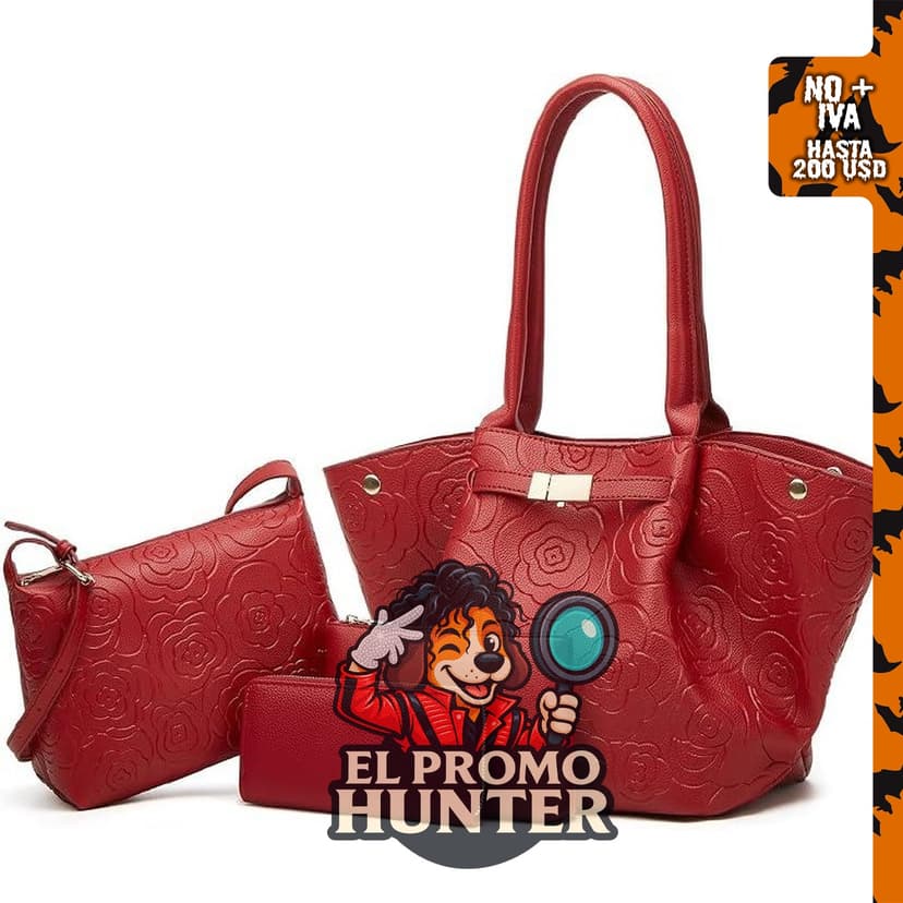 Bolso tote y billetera para mujer, juego de 4 piezas.