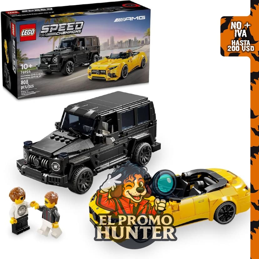 LEGO Speed Champions Mercedes-AMG G 63 & SL 63, juguetes de construcción para niños a partir de 10 años.