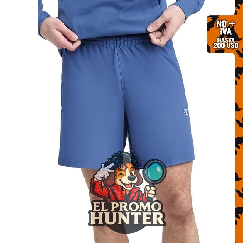 Champion pantalones cortos deportivos de punto para hombre, 7" (18 cm), ajuste delgado y ligero.