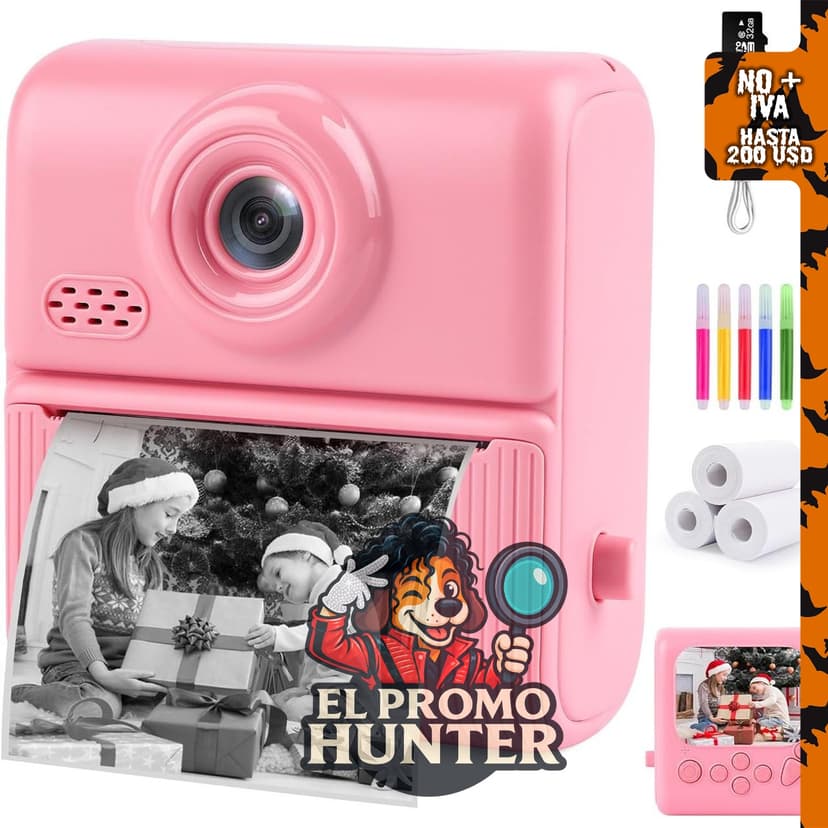 Cámara digital HD 1080P para impresión instantánea, diseñada para niños.