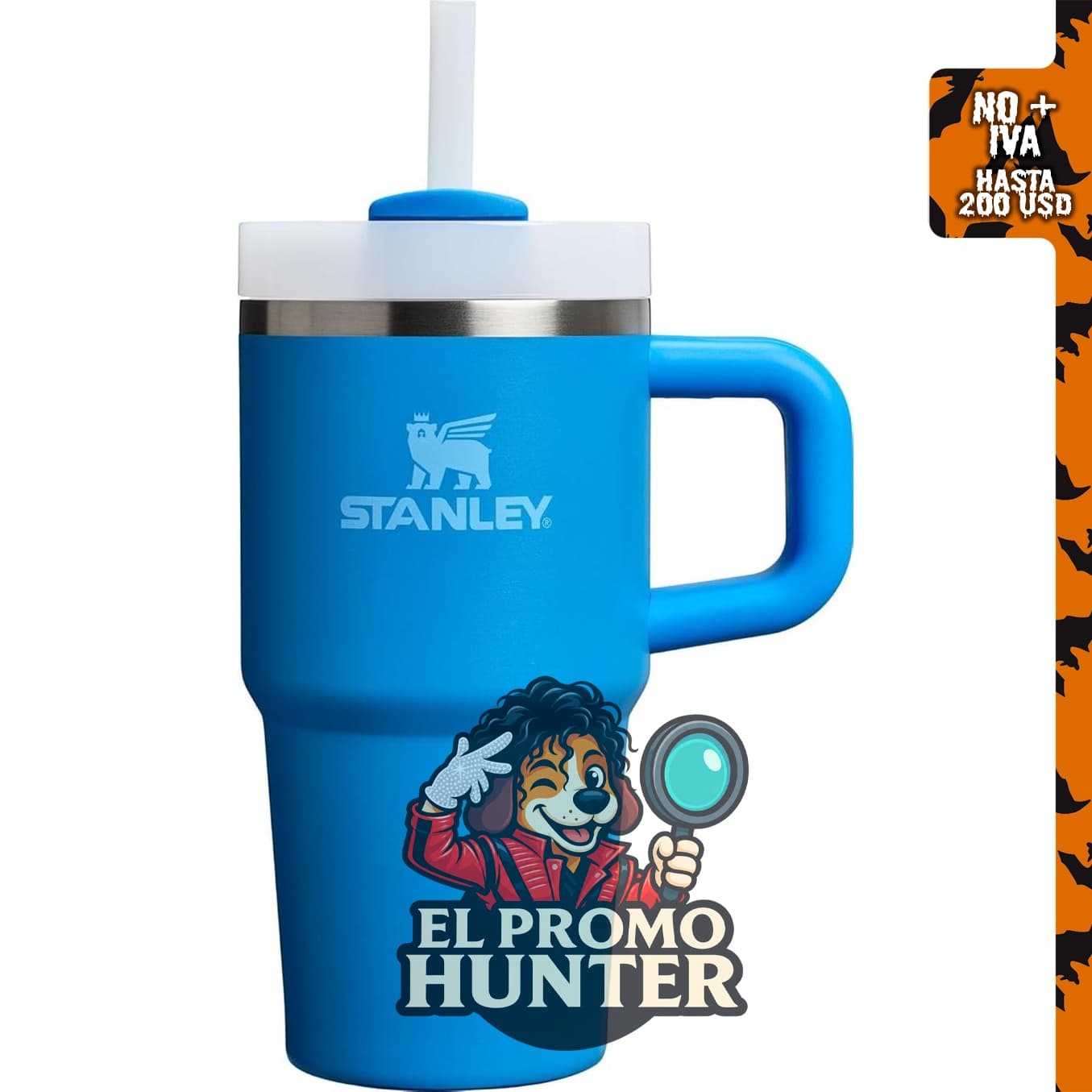 Stanley Quencher H2.0 - Vaso de acero inoxidable de 20 oz (590 ml) con asa, pajilla y tapa FlowState giratoria.