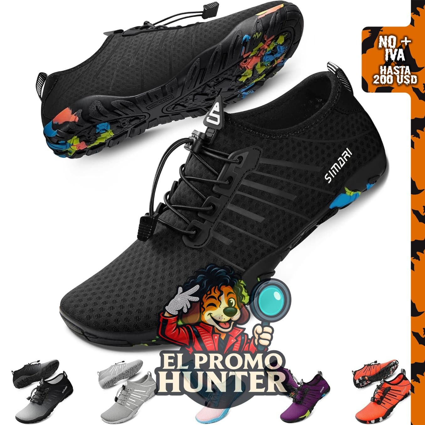 SIMARI zapatos de agua para hombres y mujeres, calcetines acuáticos de secado rápido.
