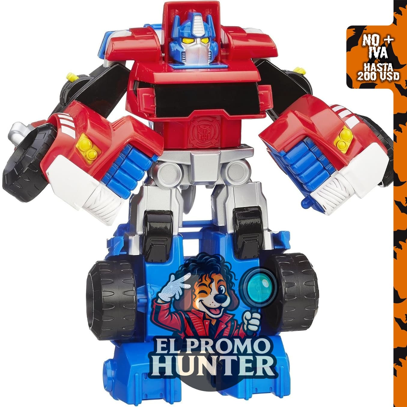 Figura de acción Playskool Heroes Transformers Optimus Prime, figura exclusiva.