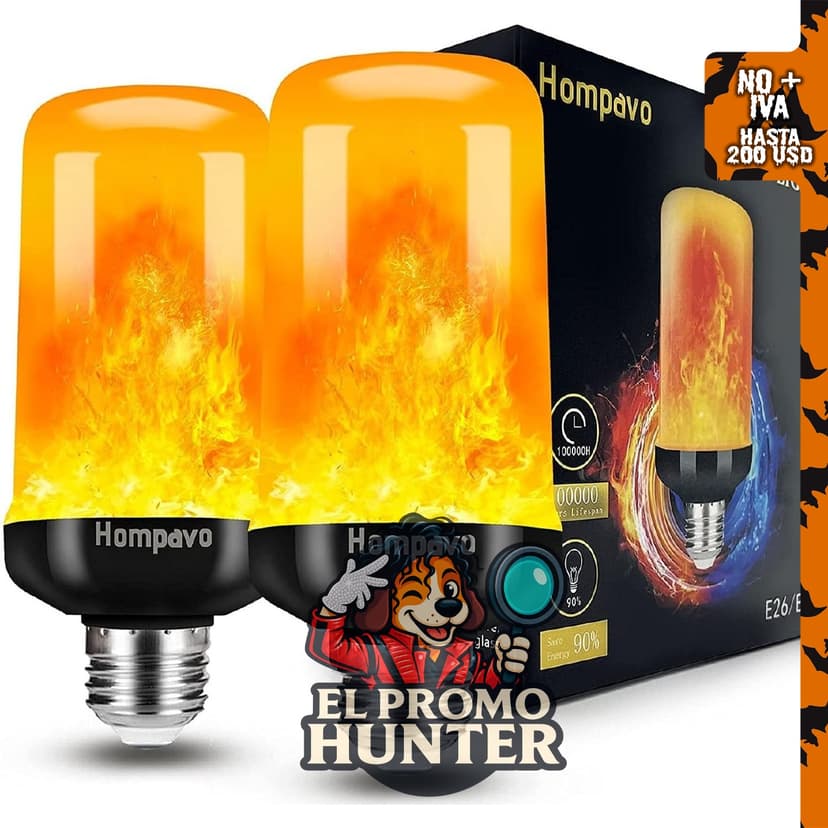 Bombillas de llama LED para decoración del hogar.
