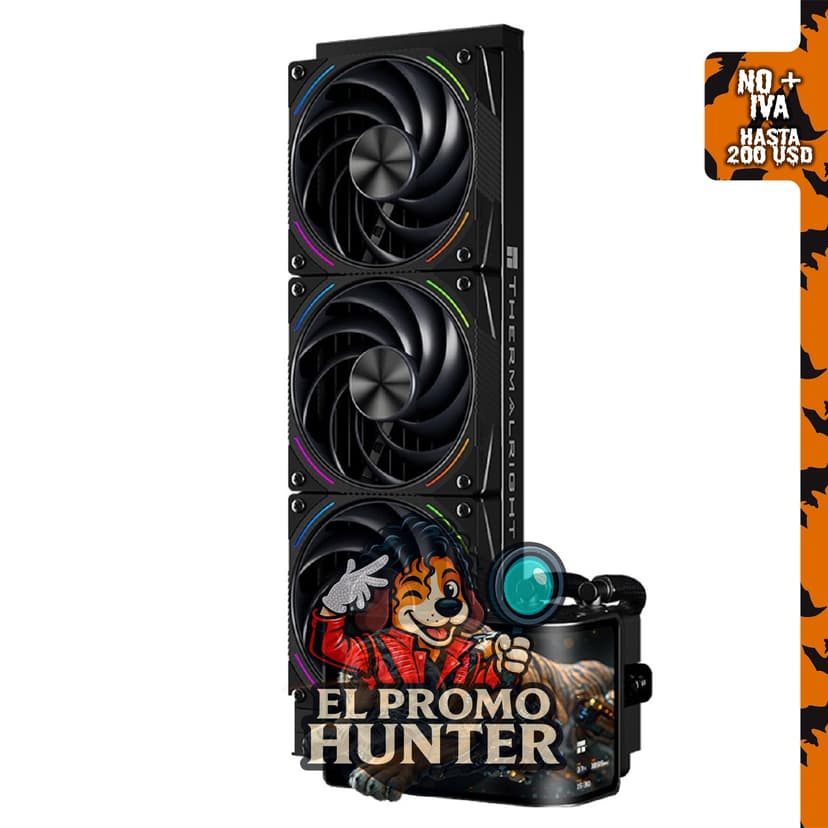 Thermalright Wonder Vision 360 Turbo ARGB enfriador de agua negro para CPU, compatible con AM4/AM5 e Intel LGA1851/1700.