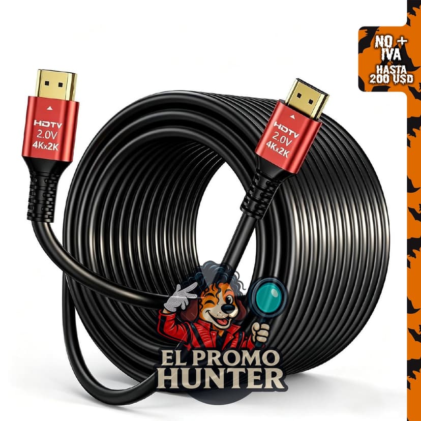 Cable HDMI 2.0 de 40 pies (12.2 m), clasificado para instalación en pared, resolución 4K.
