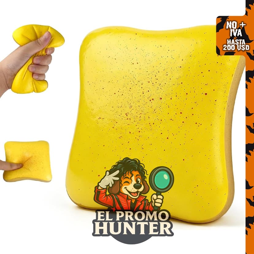 Paquete de 2 juguetes en forma de tostadas de mantequilla, diseñados para aliviar el estrés y la ansiedad.