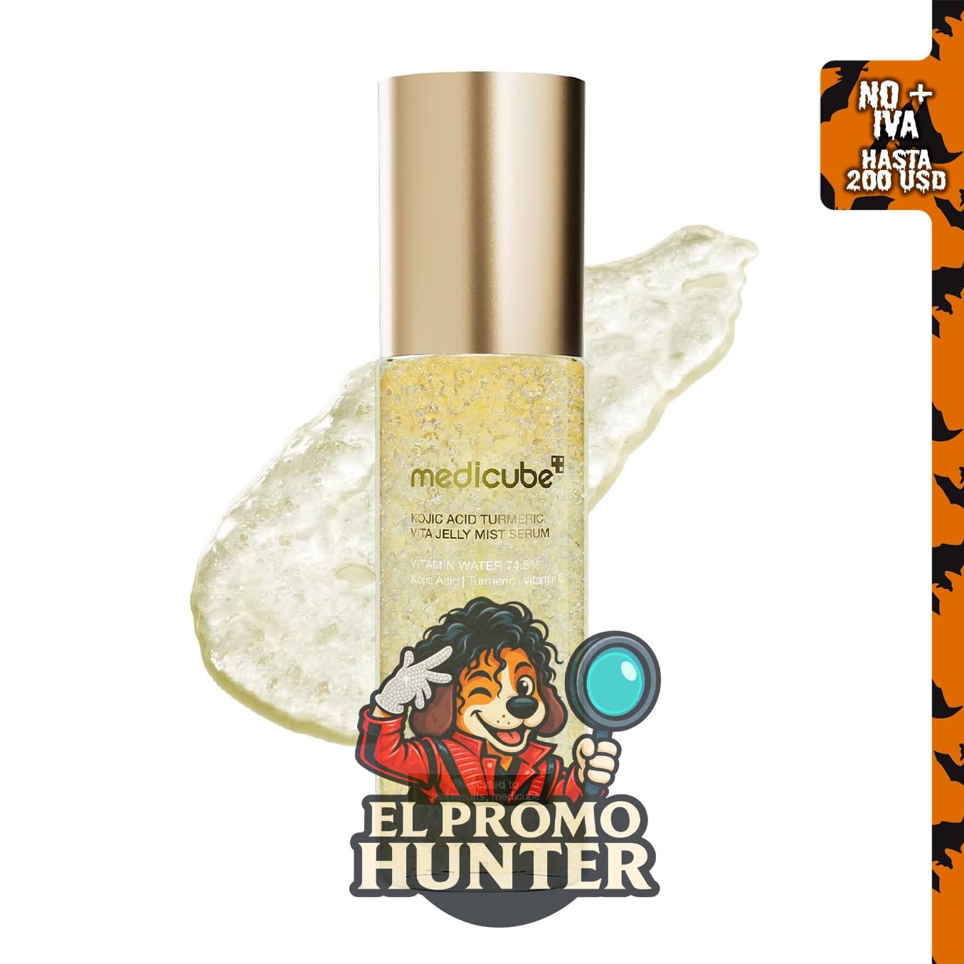 medicube Serum Jelly Mist con cúrcuma de ácido kójico, bruma facial.