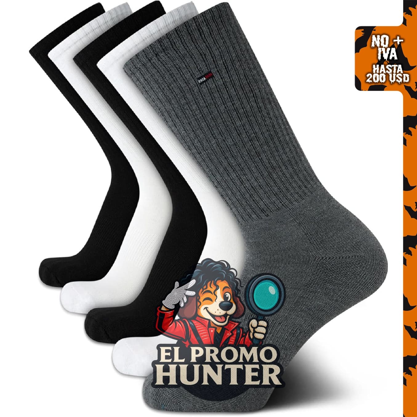 Paquete de 5 calcetines deportivos acolchados Tommy Hilfiger.