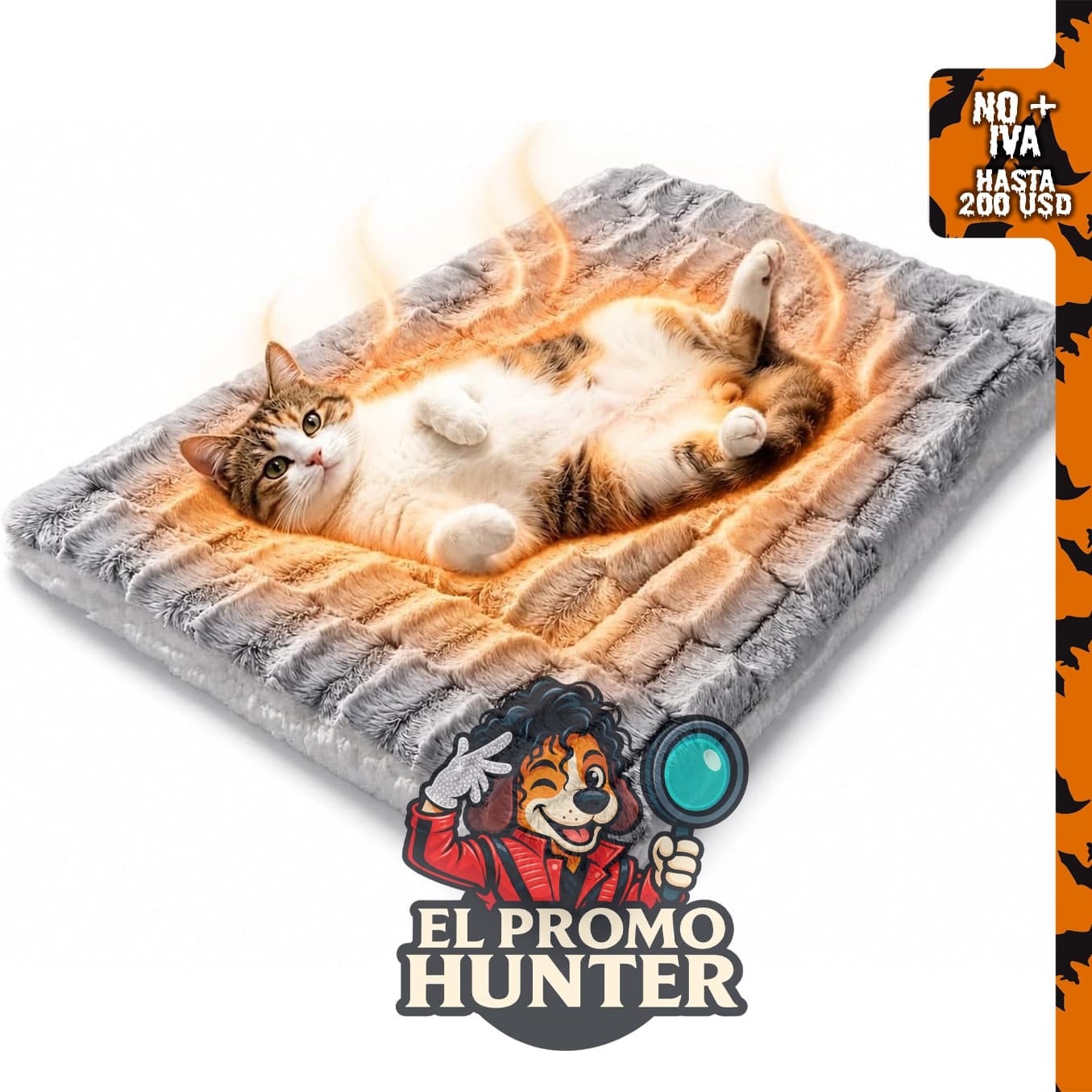 Cama autocalentable para gatos, alfombrilla térmica mejorada.
