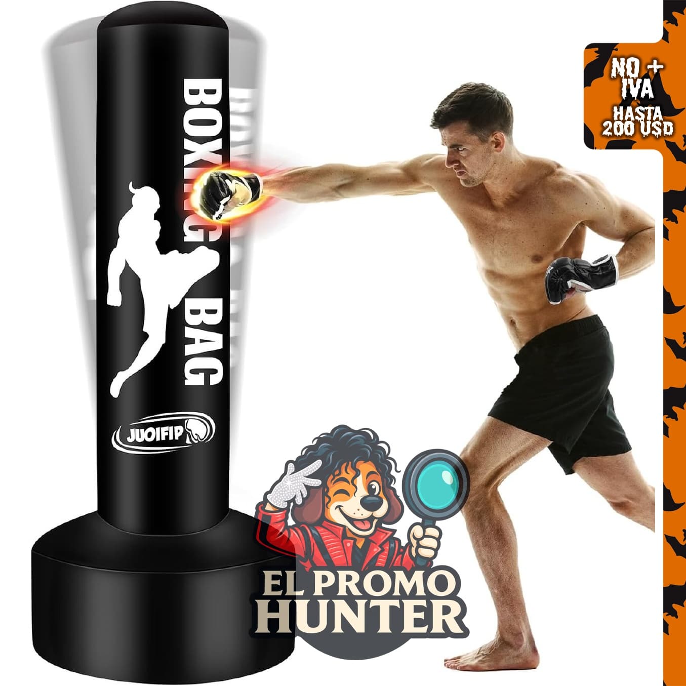 Saco de boxeo de pie libre de 69" (175 cm) para entrenamiento de MMA y Muay Thai.