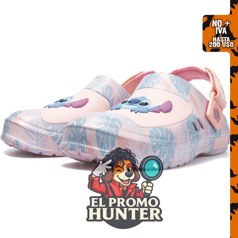 Zuecos Disney Lilo & Stitch para mujer, con correa trasera.