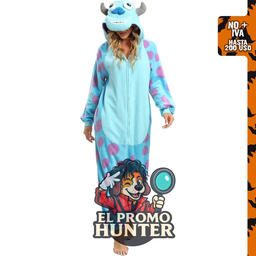 Pijama de animal para adultos, disfraz de Halloween y cosplay.