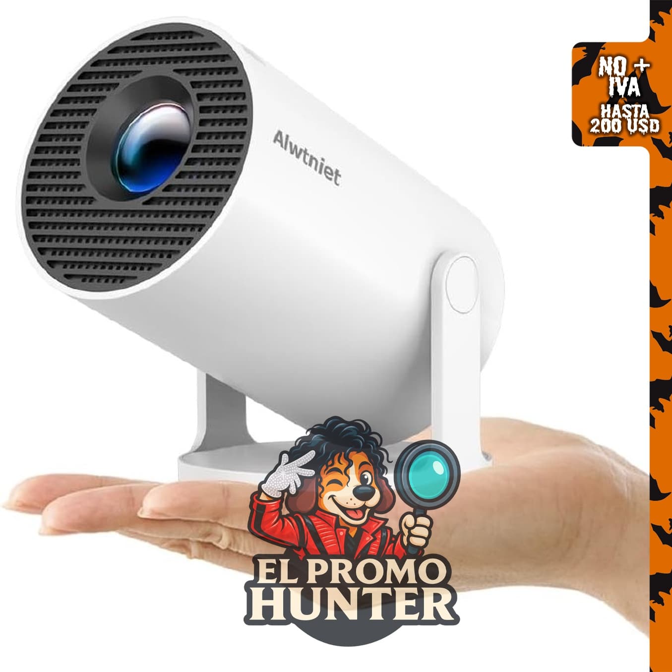Mini proyector inteligente HY300Pro con WiFi y Bluetooth, soporte 4K, Android 14, Auto Keystone.