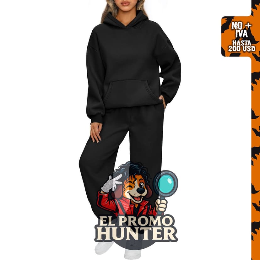 Conjunto deportivo de 2 piezas para mujer, incluye sudadera y pantalones.