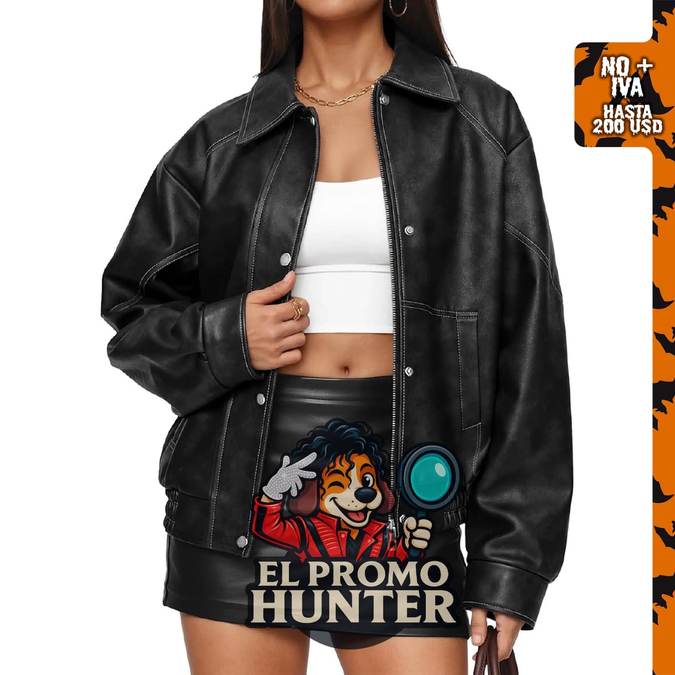 Chaquetas de cuero de gran tamaño para mujer Trendy Queen.