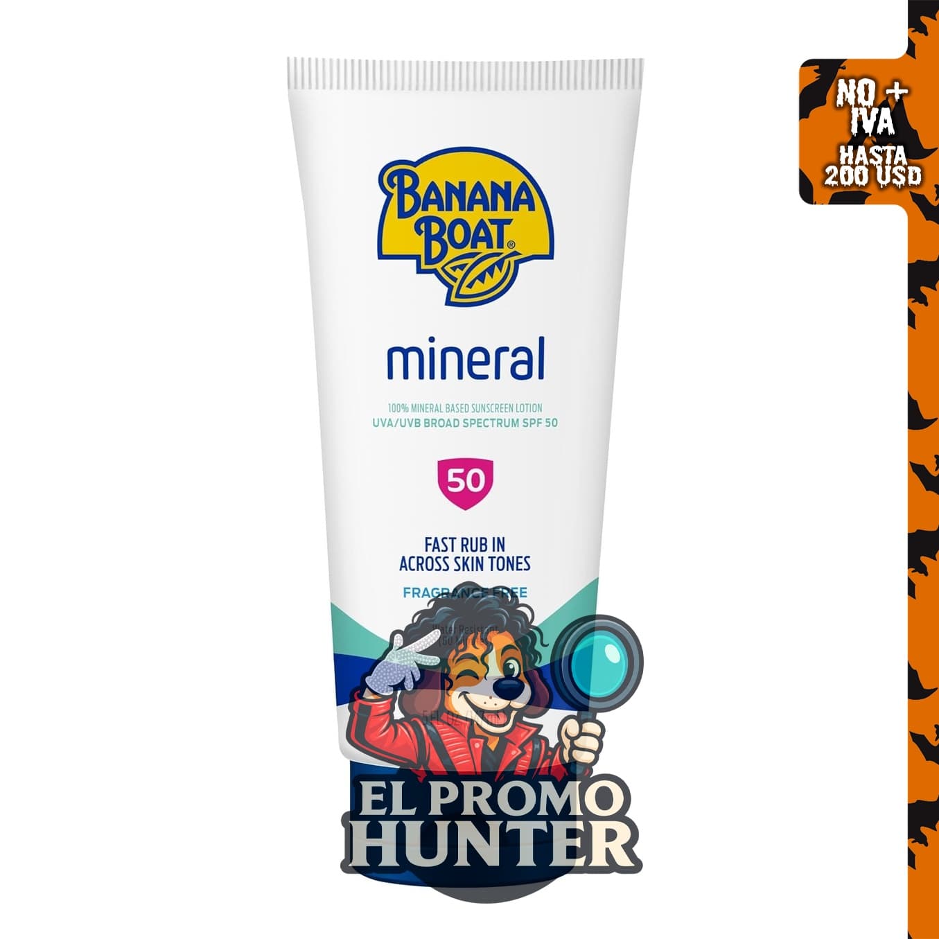 Banana Boat Loción Mineral Sunscreen SPF 50, 147 ml