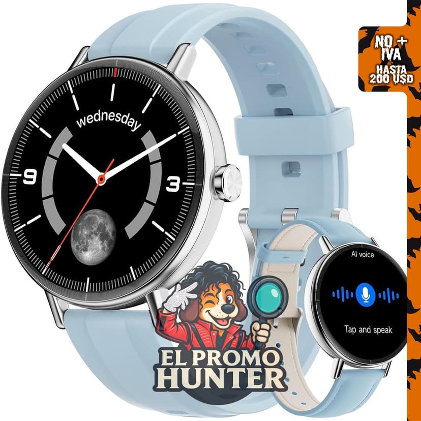 Reloj inteligente para hombres y mujeres, compatible con iPhone/Samsung/Android, pantalla HD de 1.57" (43 mm), monitor de frecuencia cardíaca, SpO2 y sueño, resistente al agua IP68, más de 110 modos deportivos, incluye 2 correas.